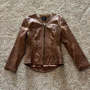 Luii Faux Leather fitted jacket! Beautiful and gently used!